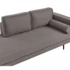 Chaise-longue em tecido castanho à direita MIRAMAS