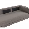 Chaise-longue em tecido castanho à direita MIRAMAS