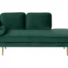 Chaiselongue MIRAMAS links smaragdgrün CH