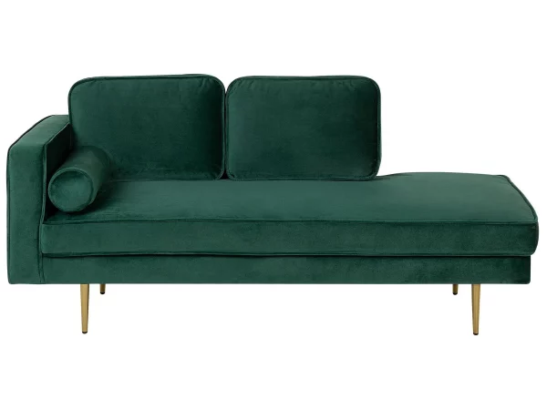 Chaiselongue MIRAMAS links smaragdgrün CH