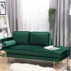 Chaiselongue MIRAMAS links smaragdgrün CH