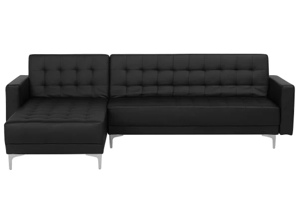 Sofa ABERDEEN links/rechts, Schwarz, Kunstleder CH.
