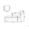 Chaise-longue à direita em veludo cinzento claro LORMONT