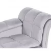 Chaise-longue à direita em veludo cinzento claro LORMONT