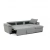 Chaise longue com cama ANTON reversível 3 lugares cinza