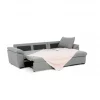 Chaise longue com cama ANTON reversível 3 lugares cinza