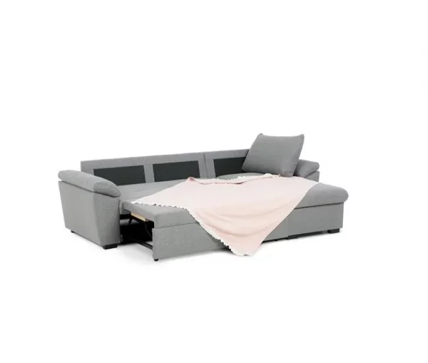 Chaise longue com cama ANTON reversível 3 lugares cinza