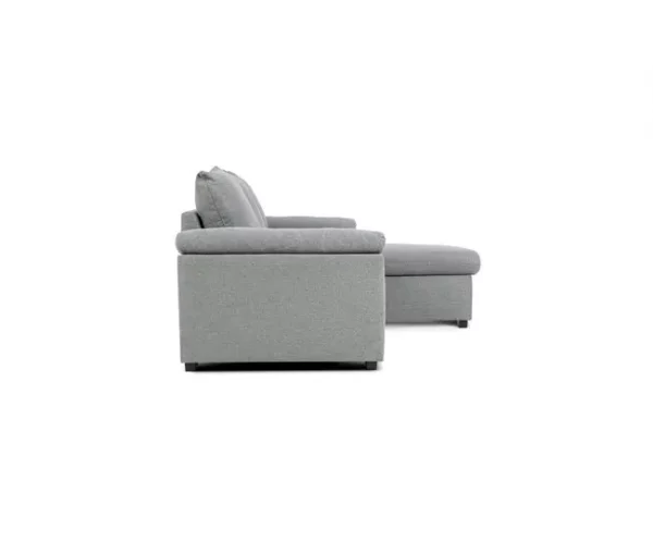 Chaise longue com cama ANTON reversível 3 lugares cinza
