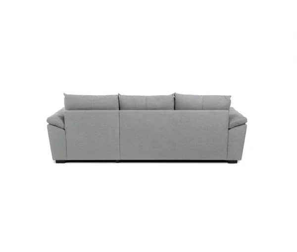 Chaise longue com cama ANTON reversível 3 lugares cinza