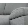 Chaise longue com cama ANTON reversível 3 lugares cinza