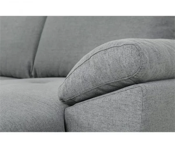 Chaise longue com cama ANTON reversível 3 lugares cinza