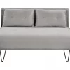 Sofá-cama de 2 lugares em tecido cinzento claro VESTFOLD