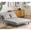 Sofá-cama de 2 lugares em tecido cinzento claro VESTFOLD