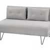 Sofá-cama de 2 lugares em tecido cinzento claro VESTFOLD