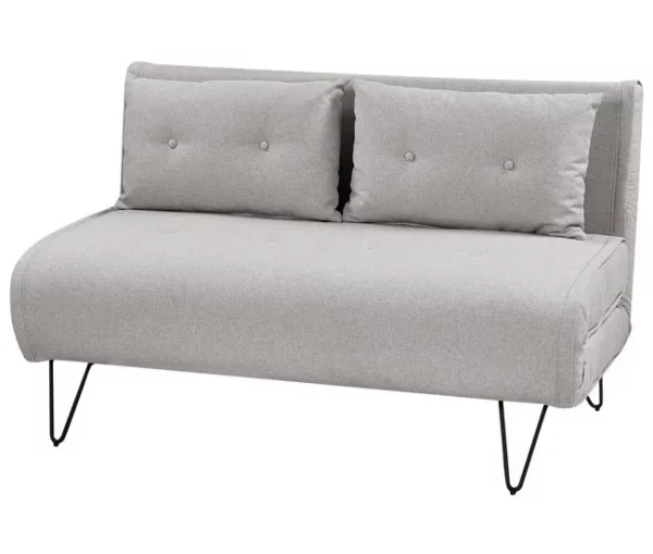 Sofá-cama de 2 lugares em tecido cinzento claro VESTFOLD