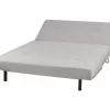 Sofá-cama de 2 lugares em tecido cinzento claro VESTFOLD