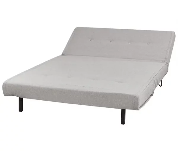Sofá-cama de 2 lugares em tecido cinzento claro VESTFOLD