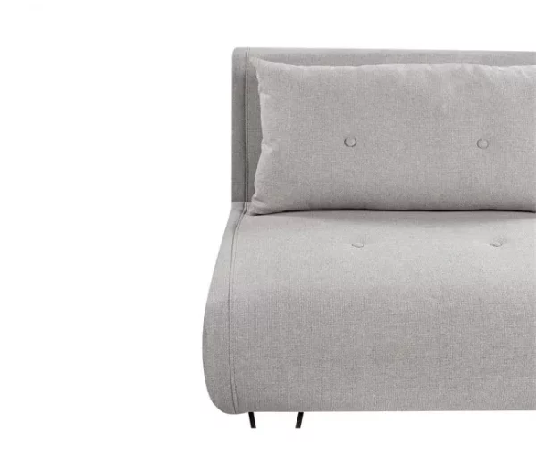 Sofá-cama de 2 lugares em tecido cinzento claro VESTFOLD