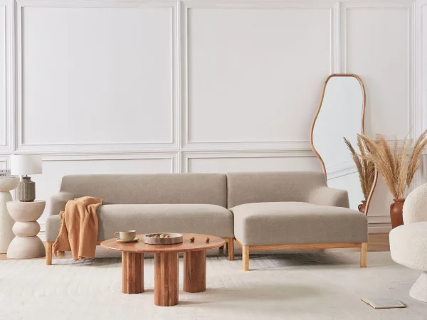 Left Corner Sofa Taupe SOSJO