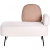 Chaise-longue com encosto em tecido castanho à direita ARCEY