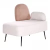 Chaise-longue com encosto em tecido castanho à direita ARCEY