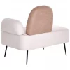 Chaise-longue com encosto em tecido castanho à direita ARCEY