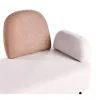 Chaise-longue com encosto em tecido castanho à direita ARCEY