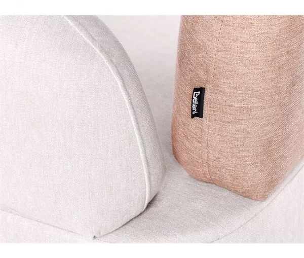 Chaise-longue com encosto em tecido castanho à direita ARCEY