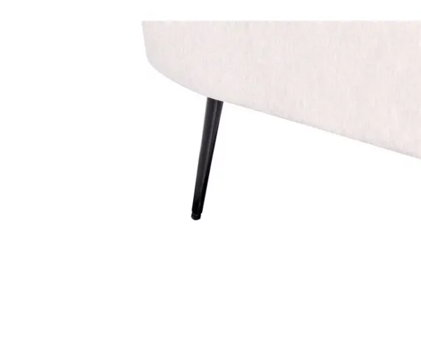Chaise-longue com encosto em tecido castanho à direita ARCEY