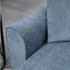 HOMCOM Sofá Chaise Longue Sofá de Canto Sofa Sala de Estar Reversível em Forma de L com 2 Almofadas Carga Máxima 200 kg 230x138x87 cm Cinza Azulado