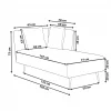 Chaise longue, RIOM, off white, left DEF