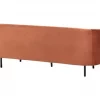Sofá de 3 lugares em veludo laranja LOEN