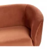 Sofá de 3 lugares em veludo laranja LOEN