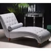 Chaise-longue em tecido cinzento MURET