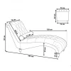 Chaise-longue em tecido cinzento MURET