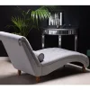 Chaise-longue em tecido cinzento MURET
