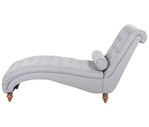 Chaise-longue em tecido cinzento MURET