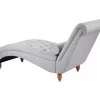 Chaise-longue em tecido cinzento MURET