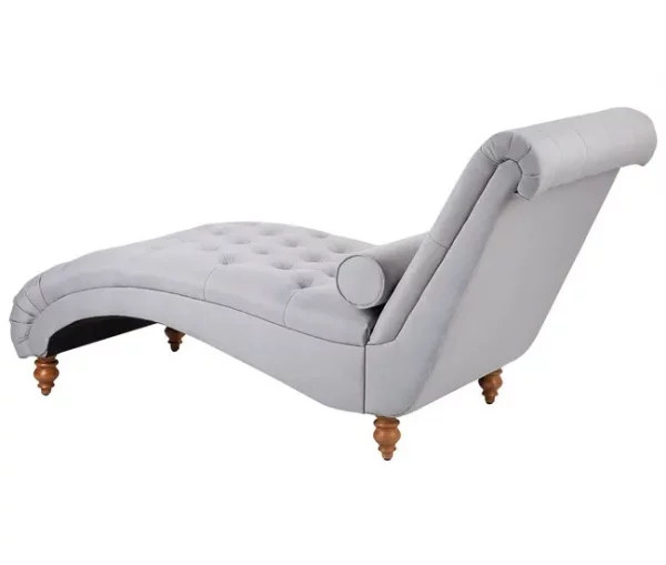 Chaise-longue em tecido cinzento MURET