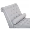 Chaise-longue em tecido cinzento MURET