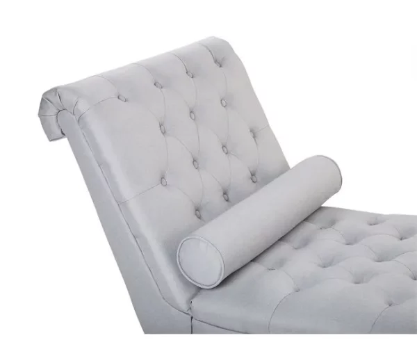 Chaise-longue em tecido cinzento MURET