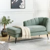 Right Hand Boucle Chaise Lounge ALLIER Green DEF