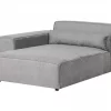 Chaise-longue em tecido cinzento à direita HELLNAR