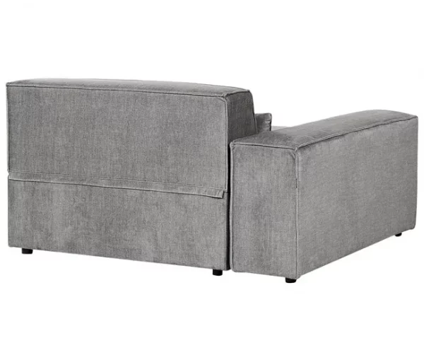 Chaise-longue em tecido cinzento à direita HELLNAR