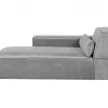 Chaise-longue em tecido cinzento à direita HELLNAR