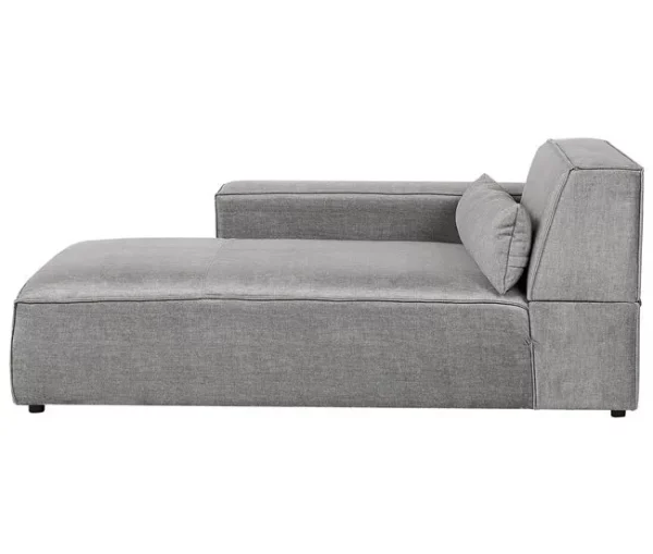 Chaise-longue em tecido cinzento à direita HELLNAR