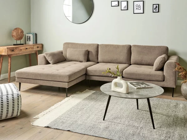 Corner Sofa R, FLAM, Light Brown, DEF