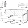Sofa, SENJA, blue, DEF