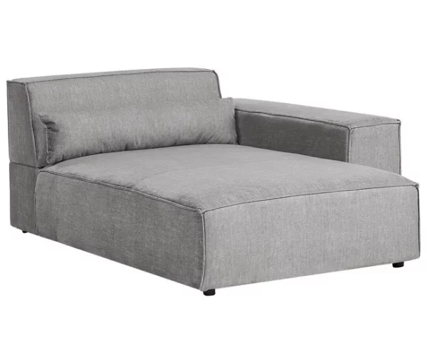 Chaise-longue em tecido cinzento à esquerda HELLNAR