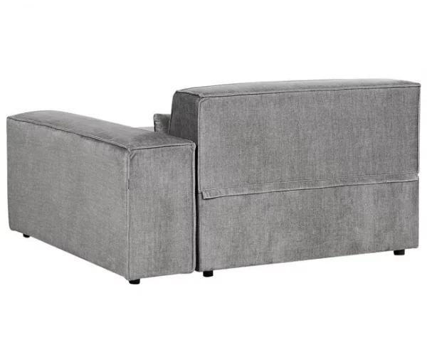 Chaise-longue em tecido cinzento à esquerda HELLNAR